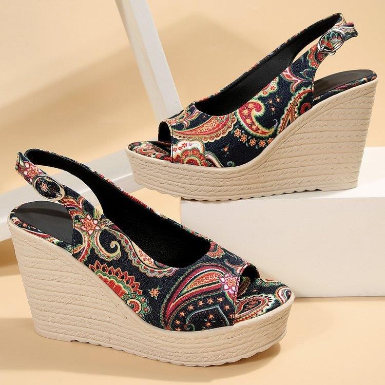 (image for) Paisley Slingback Espadrille Wedge Sandal