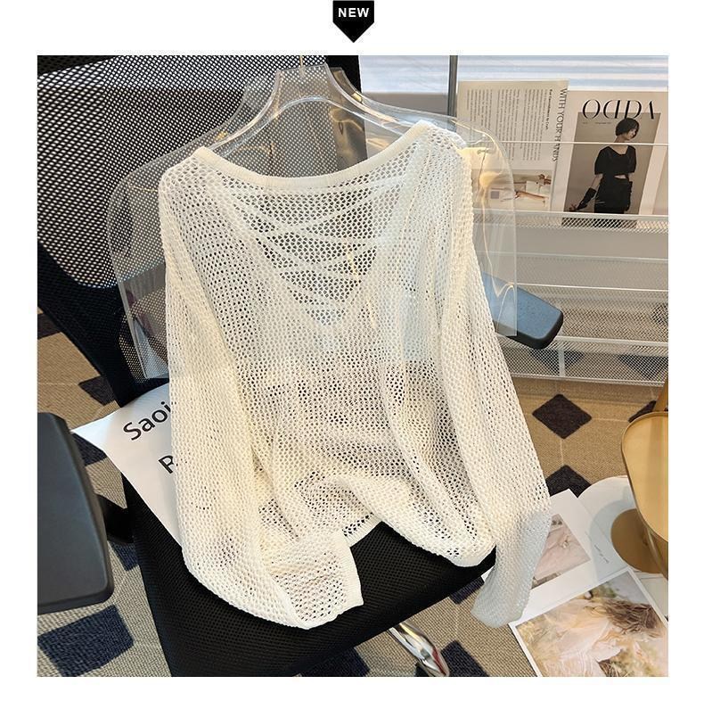 (image for) Open-knit sweater with criss-cross back detail